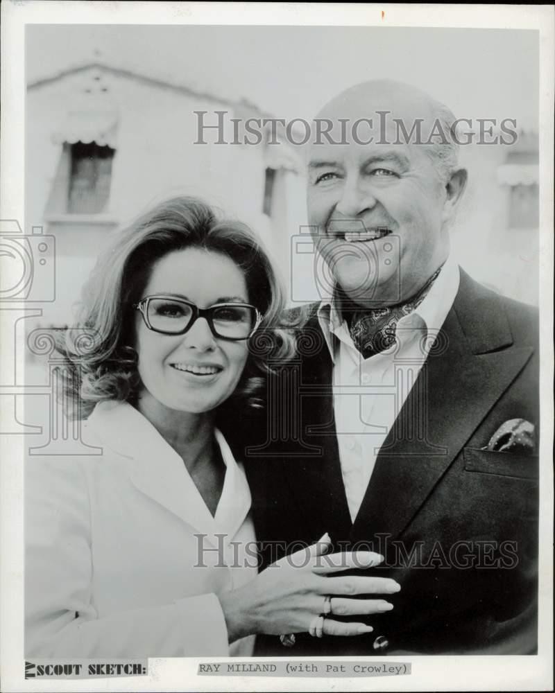 1971 Press Photo Actor Ray Milland with Pat Crowley - lrp92045