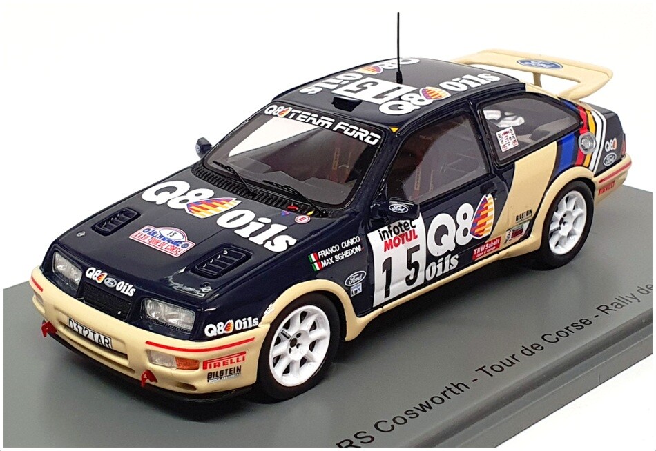 1/43 Scale Spark S8707 Ford Sierra RS Cosworth Tour de Corse Rally de France 1989 Model Car