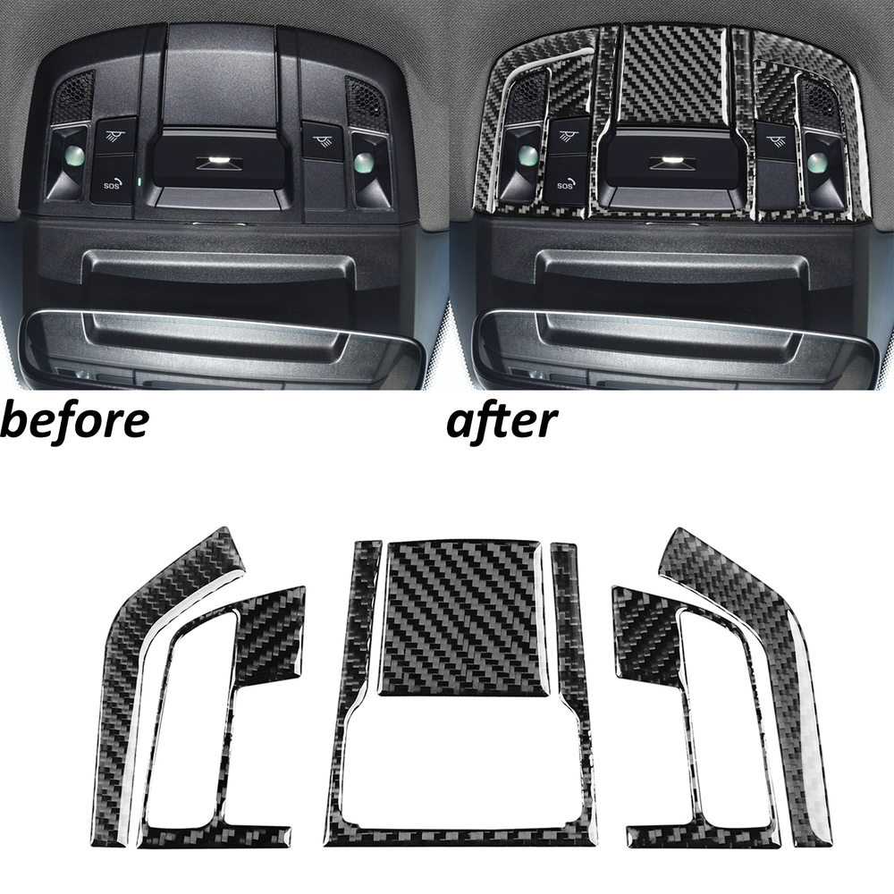 Real Carbon Fiber Front Roof Reading Light Panel Trim For Porsche 911 992 19-23