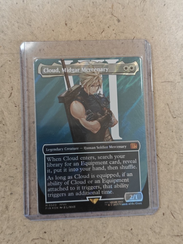 Cloud, Midgar Mercenary (Borderless) (Surge Foil) Final Fantasy Foil