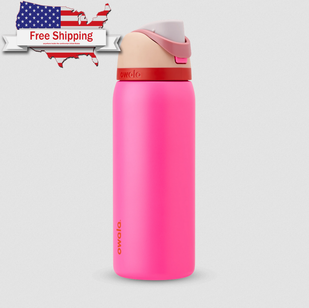 Owala FreeSip Stainless Steel Insulated Water Bottle, 32oz, Can you see Me?.