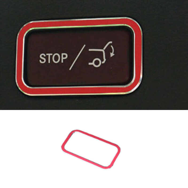 Red Alloy Trunk Power Liftgate Switch Frame Trim 1PCS For Benz GLE GLS 2016-2019
