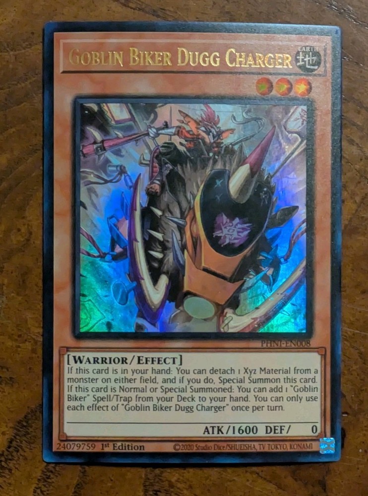 Goblin Biker Dugg Charger Ultra Rare 1st Edition PHNI-EN008 YuGiOh Card