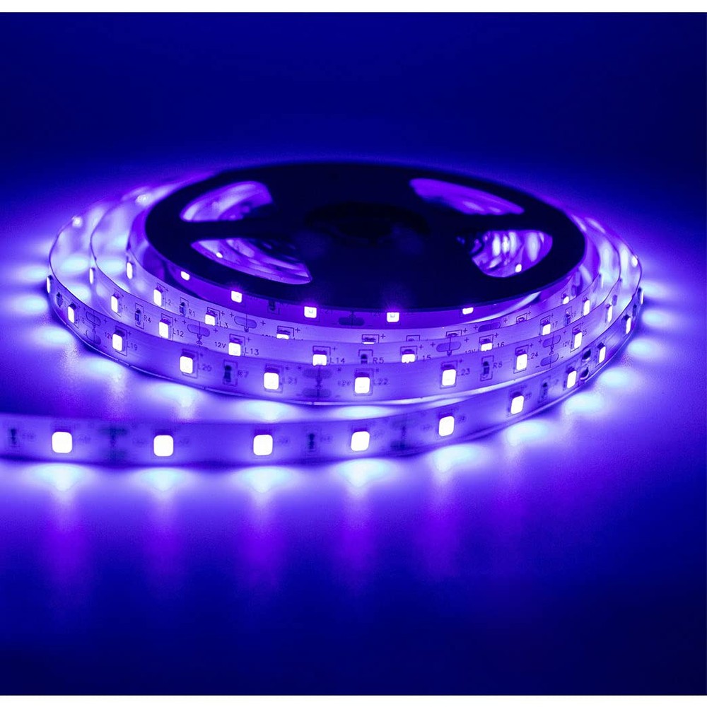 UV Black Light ( 5M 16.4ft ) Glow in The Dark 12V Flexible Fixtures for Chris...