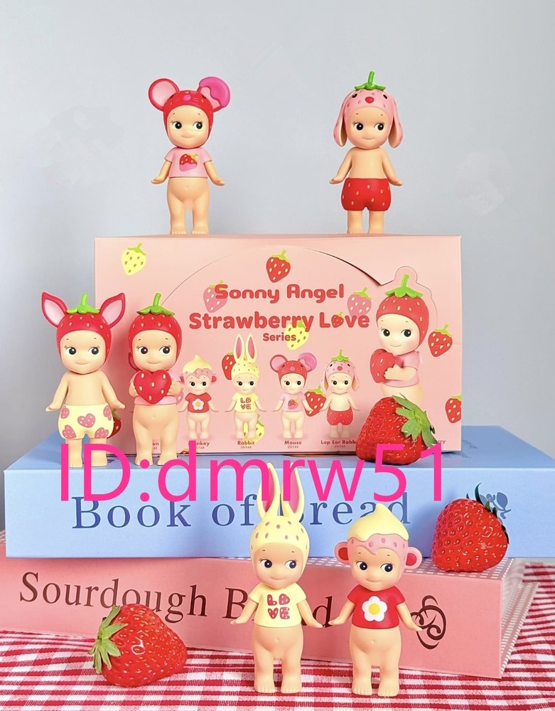 6pcs - Authentic Sonny Angel Strawberry Love Series Mini Figure Kawaii Toy