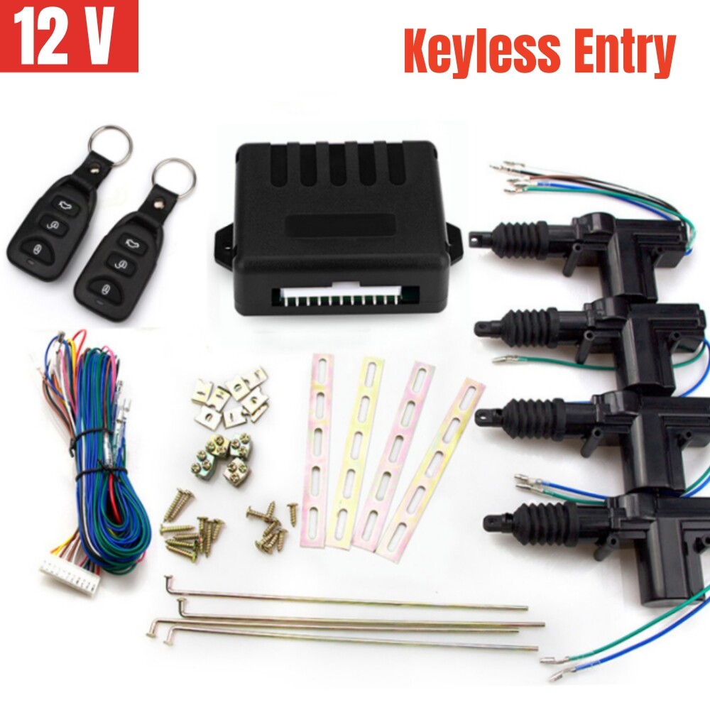 12V Universal Car Central Door Lock Remote Kit with 2 Keyless Entry Systems