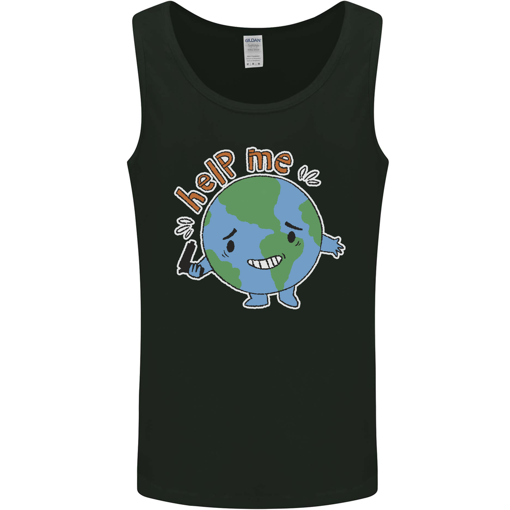 Environment Help Me Climate Change Mens Vest Tank Top