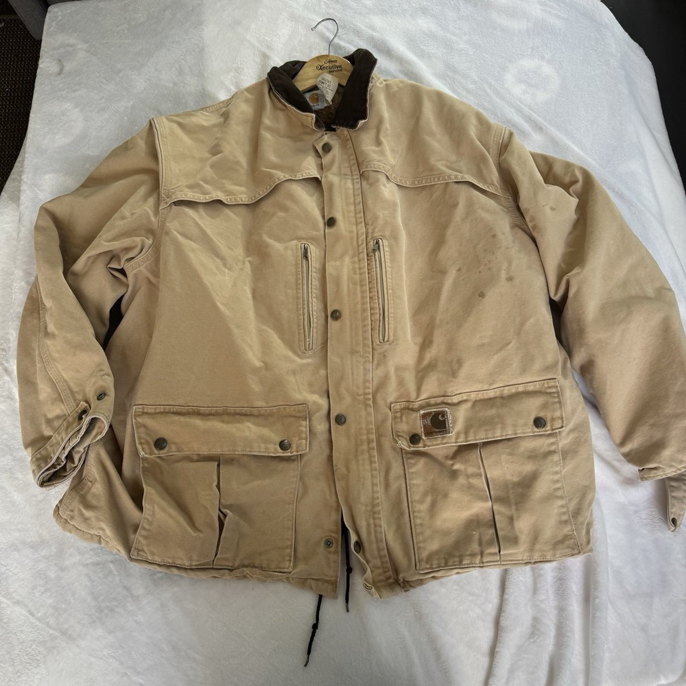 Vintage Carhartt Blanket-Lined Canvas Jacket Men's 2XL Rare CB2595 USA