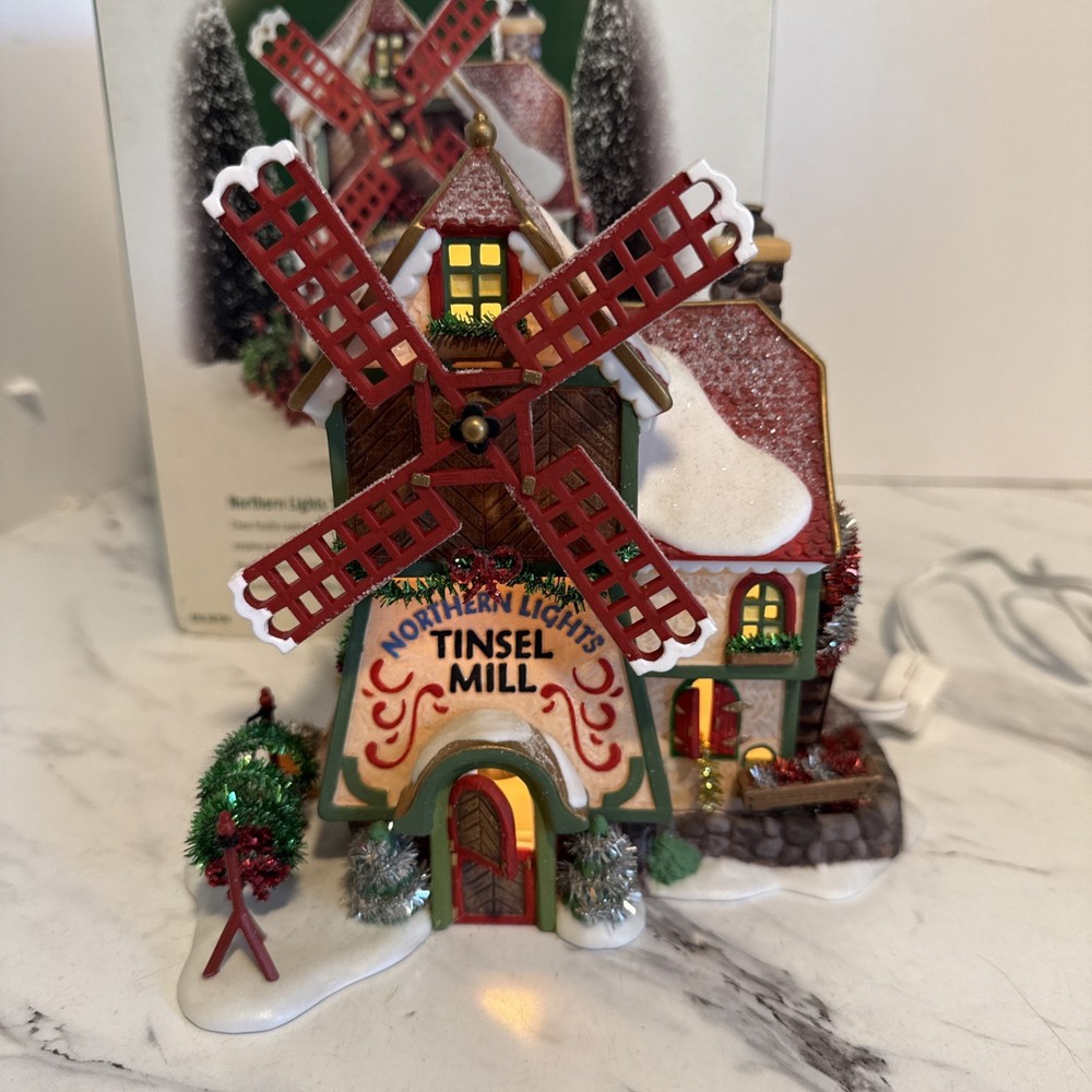 Department 56 North Pole Northern Lights Tinsel Mill #56704 Retired w/Box