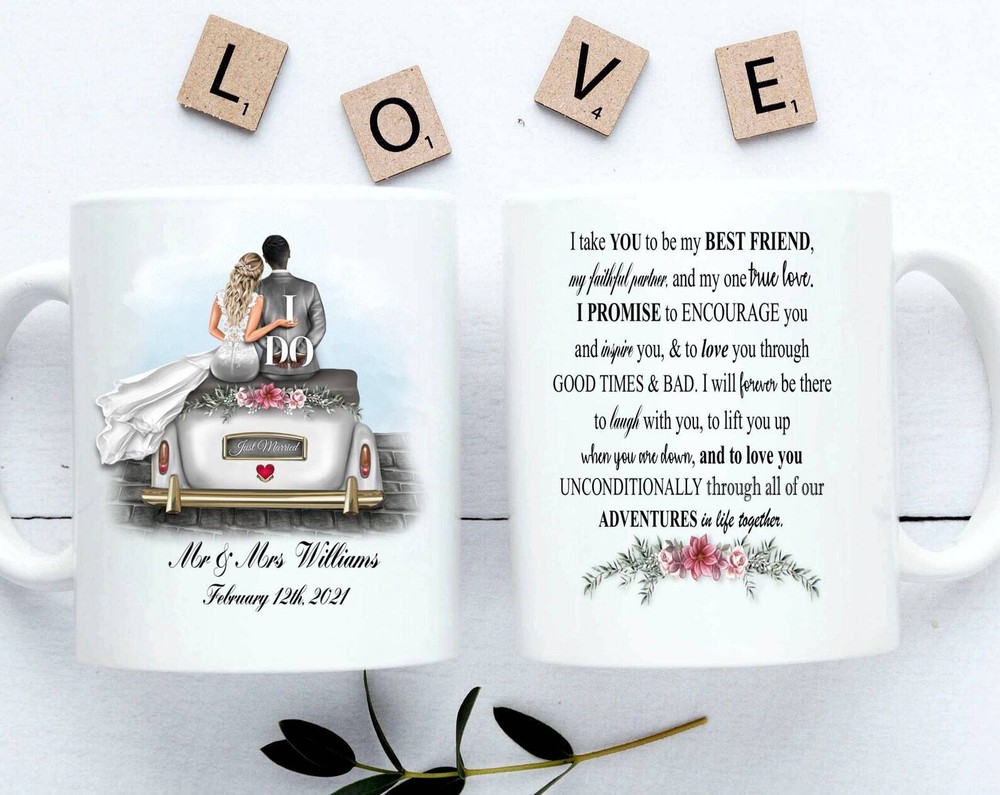 Personalized Wedding Gift Custom Bride Groom Mug Personalized Coffee Mug I Do