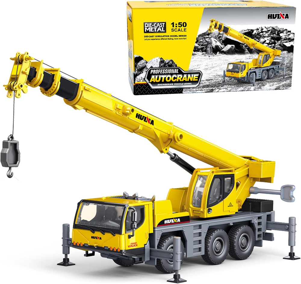 Mobile Crane Truck Construction Vehicles Toys,1:50 Scale Diecast Site Auto Crane