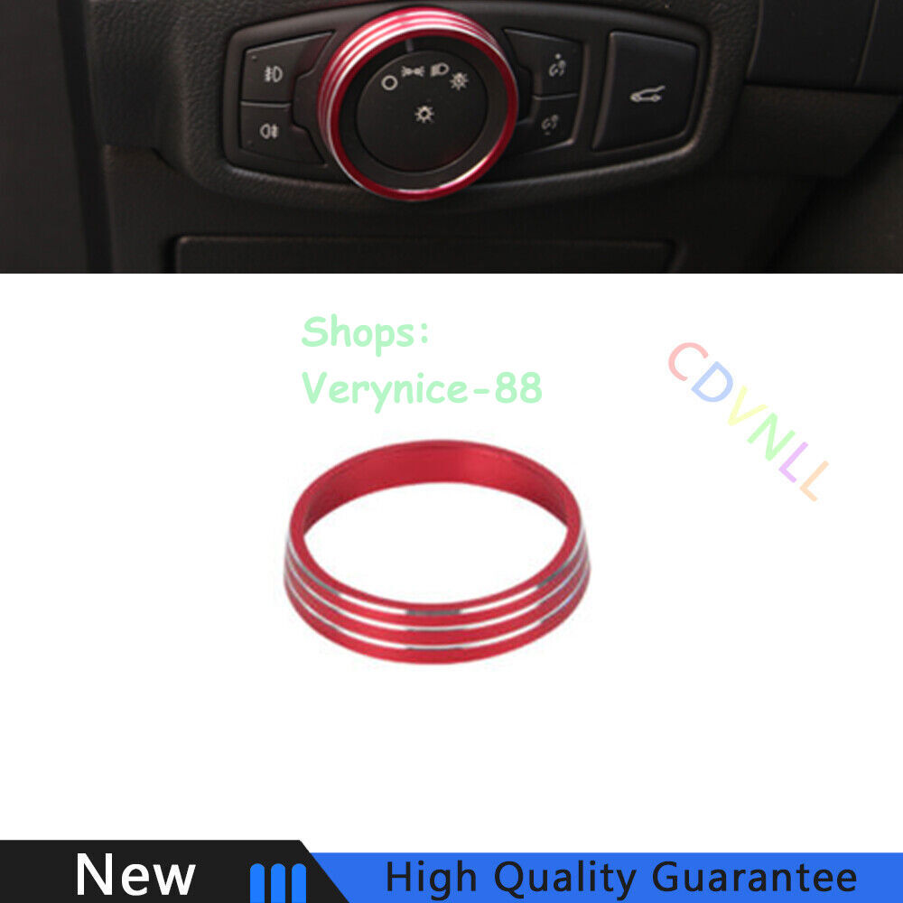 Fit For Ford Edge 2015-2020 Red Aluminum Function Control Button Button Trim 1*