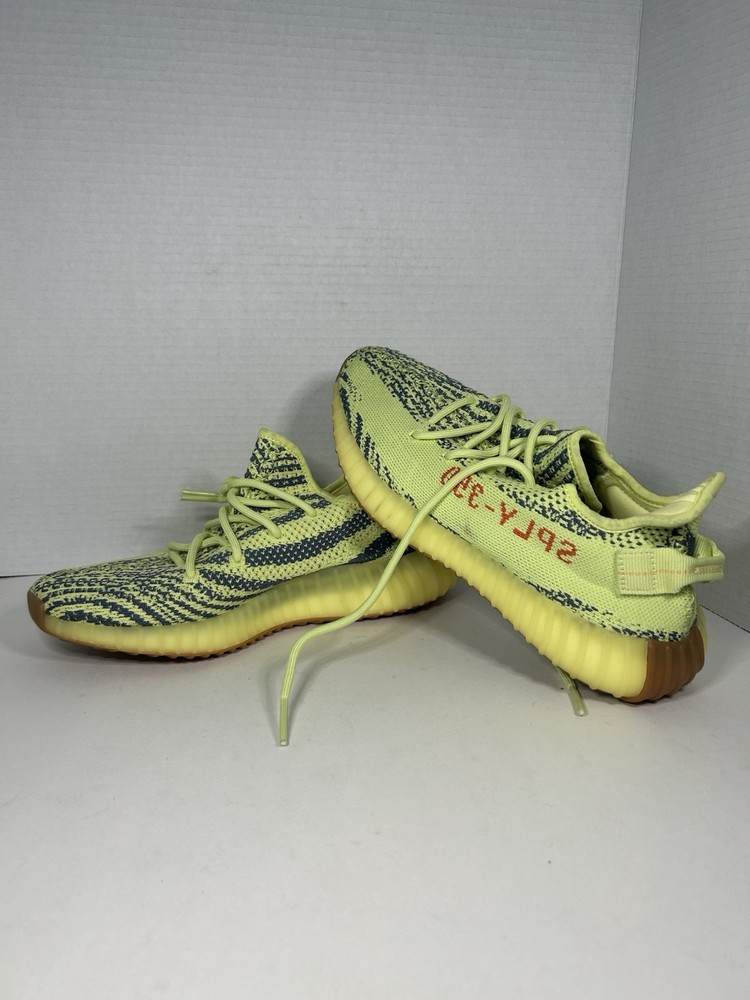Addias Shoes Men Yeezy Neon Yellow 7