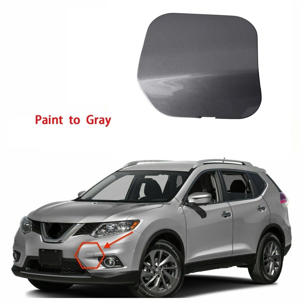 Gray Front Bumper Tow Hook Cover Cap for 2014-2016 Nissan Rogue