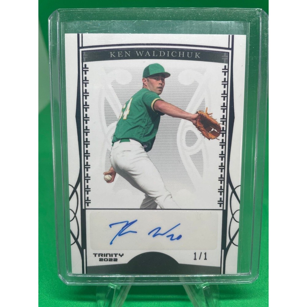 2022 Leaf Trinity #BA-KW2 Ken Waldichuk Auto Purple 1/1 Oakland Athletics