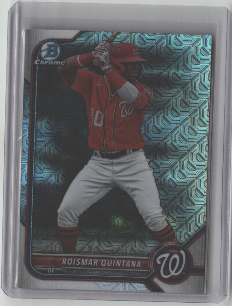 ROISMAR QUINTANA BOWMAN CHROME MOJO REFRACTOR WASHINGTON NATIONALS 2022 BCP-219