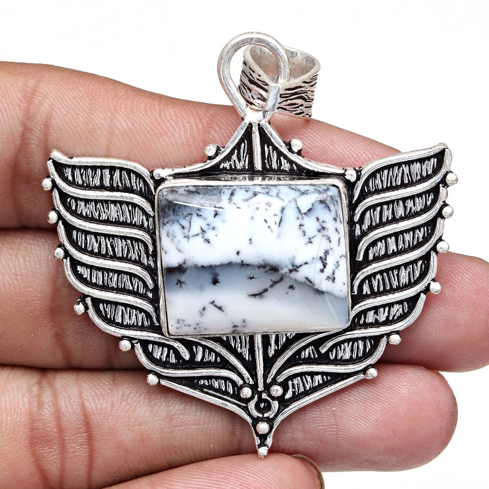 Opal Pendant Gemstone Silver 2.5