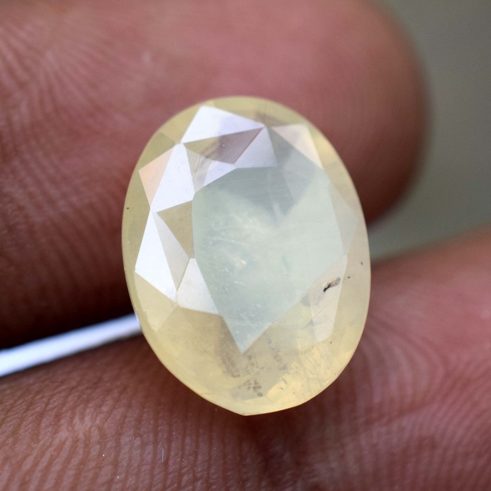 8.70 Carat Untreated Yellow Sapphire Oval Cut Certified Natural Ceylon Stone