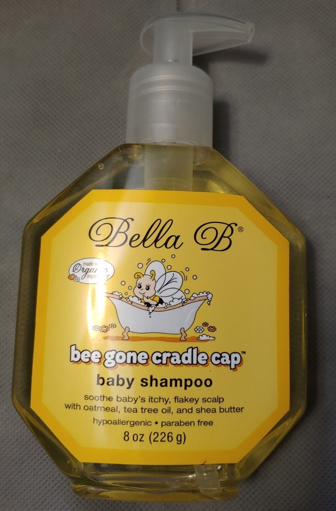 Organic Cradle Cap Baby Shampoo Treatment by BELLA B – 8 oz Natural Dry Scalp Relief