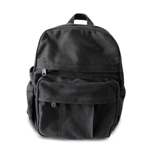 Backpack for School,Casual Laptop Backpack for Women,Travel Canvas Black