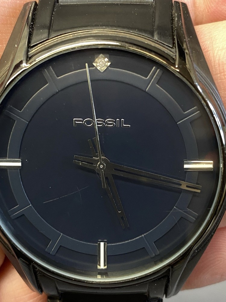 Rare Unique Mens Fossil FS-4361 Black Dial Watch