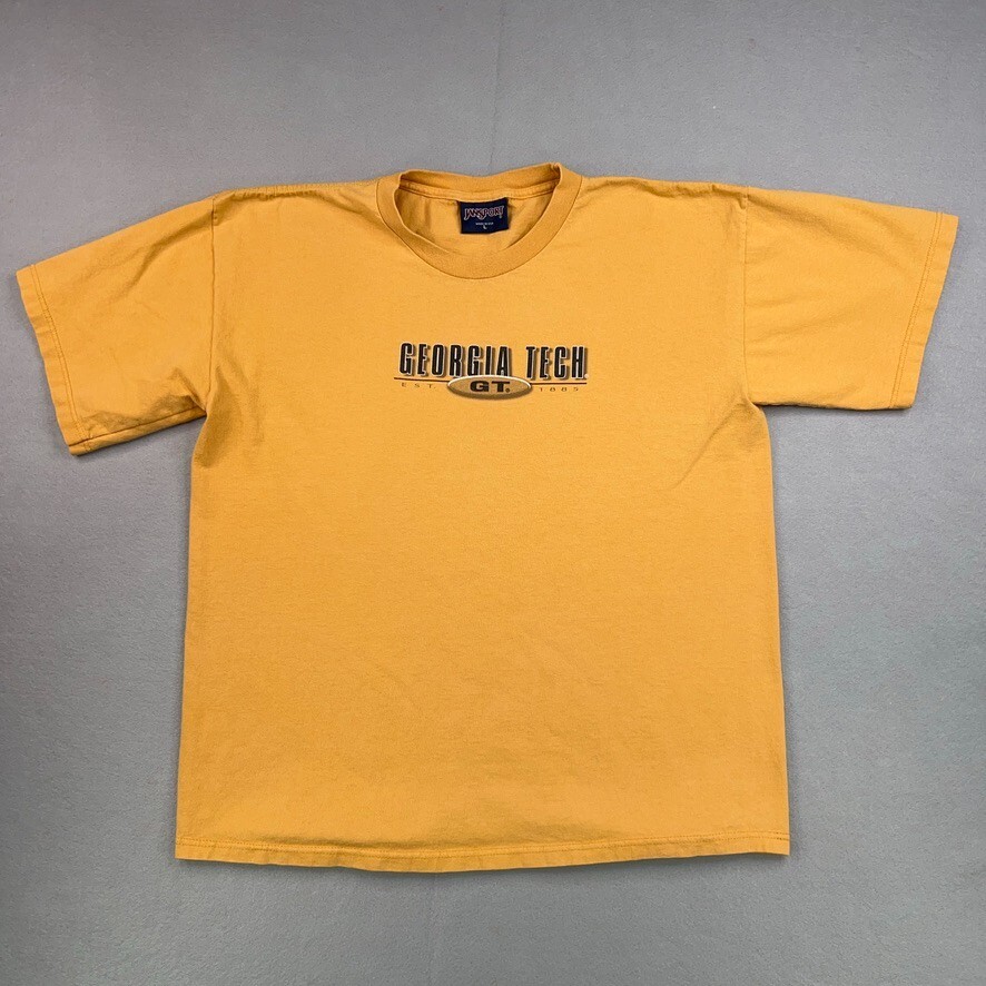 Vintage Georgia Tech Shirt Mens Large Yellow Jackets University Jansport USA