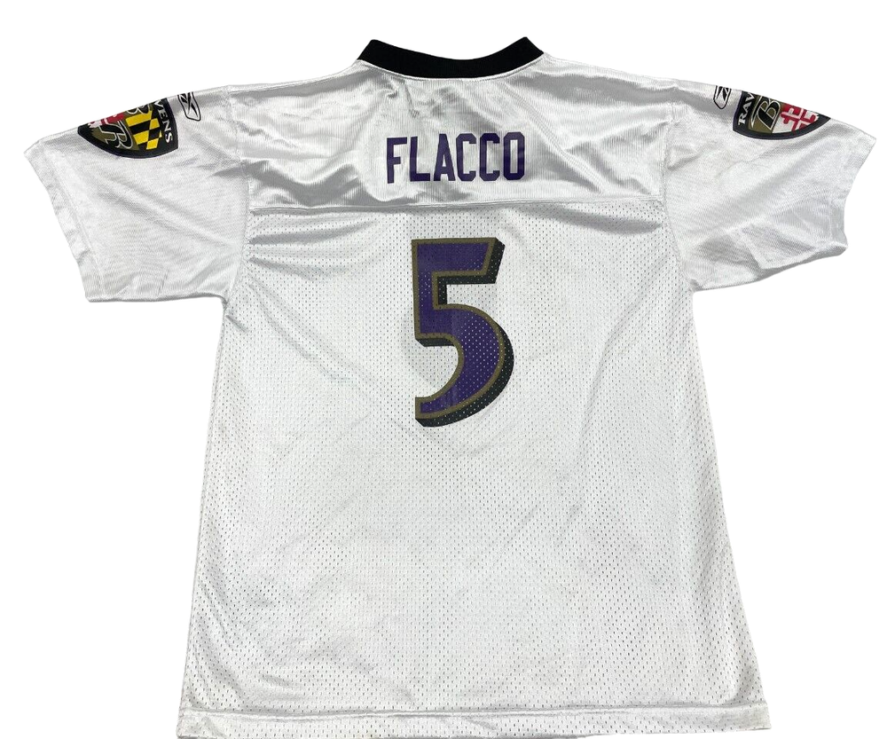 Baltimore Ravens Joe Flacco Reebok NFL Vintage Jersey Youth Boys XL 18-20