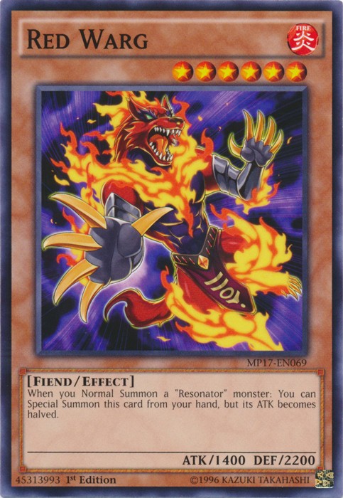 Red Warg MP17-EN069 Common 1st Edition Near Mint Yugioh Card  