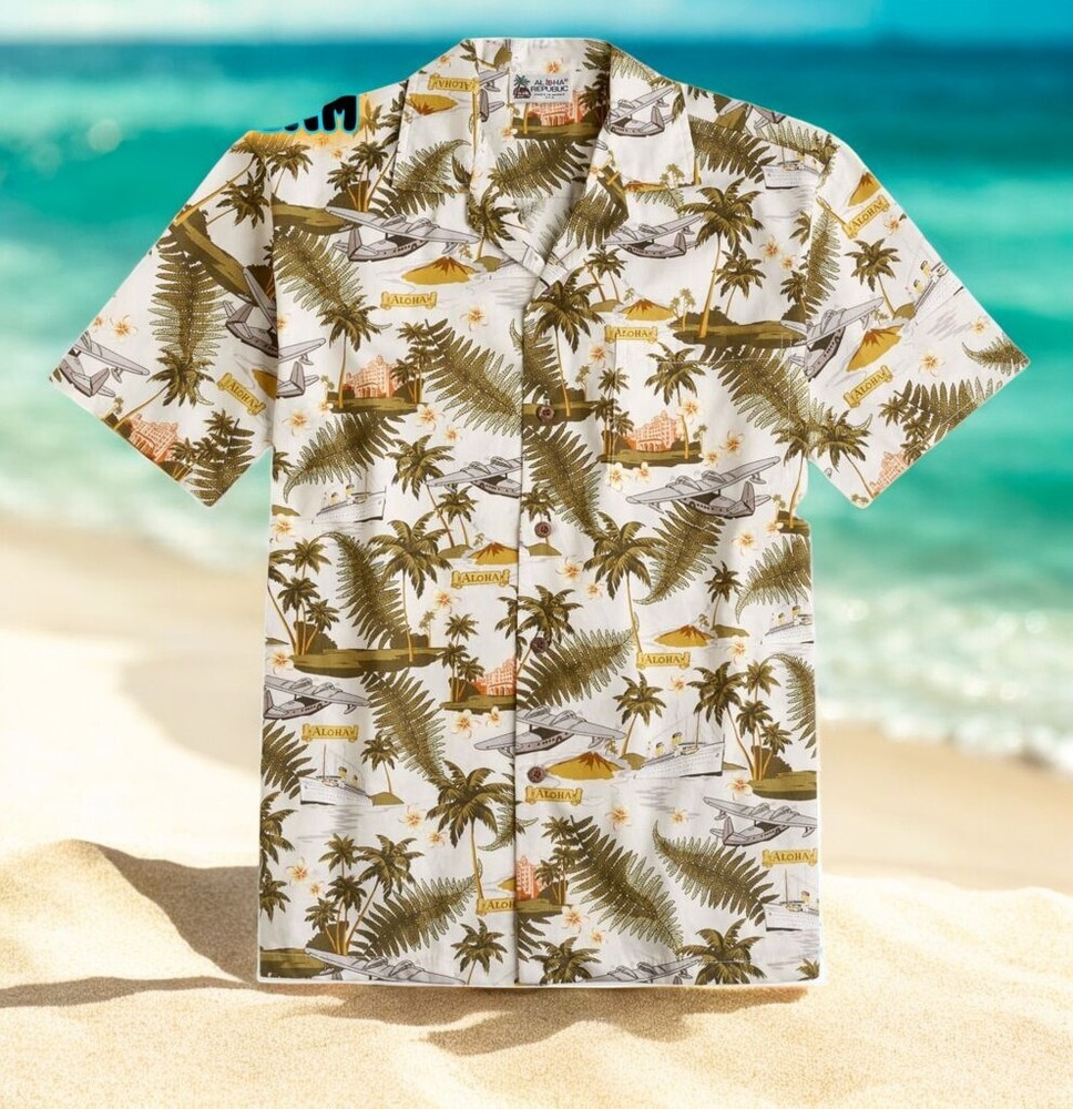 Hawaiian Shirt For Men US Size Summer Tropical Aloha Shirt New