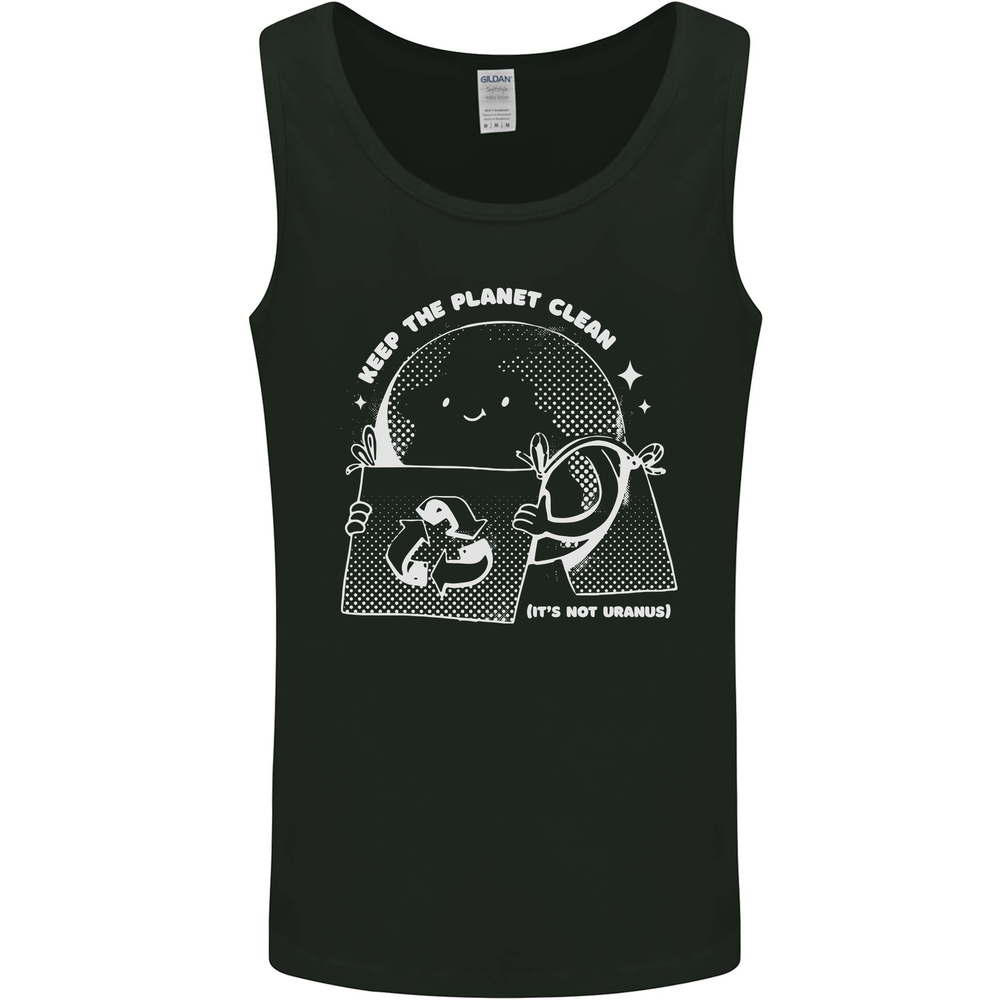 Climate Change Keep the Planet Clean Funny Mens Vest Tank Top