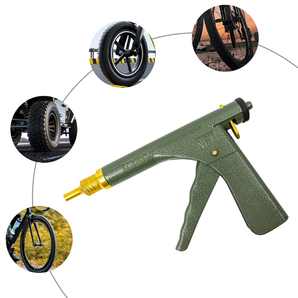 Tubeless Car Tire Repair Kit with Metal Gun and Mushroom Plugs