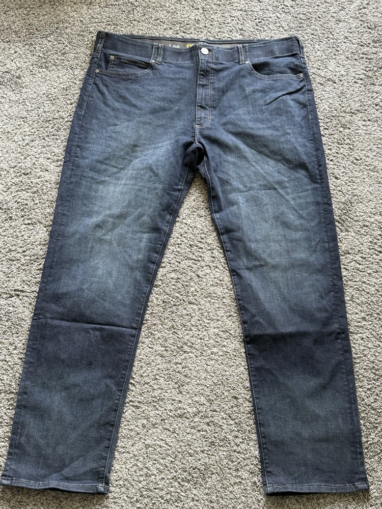 Lee Mens Extreme Motion Straight Fit Tapered Flex Jeans 42x34