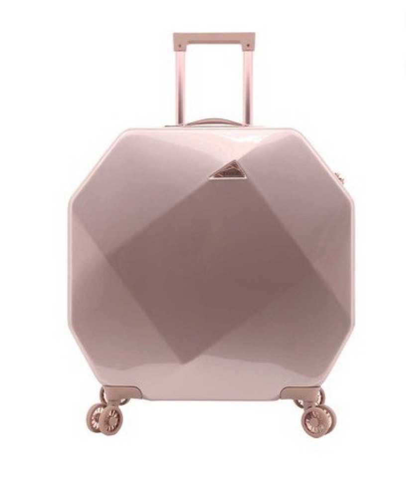Kensie Gemstone hardside spinner carry-on luggage in a rose gold