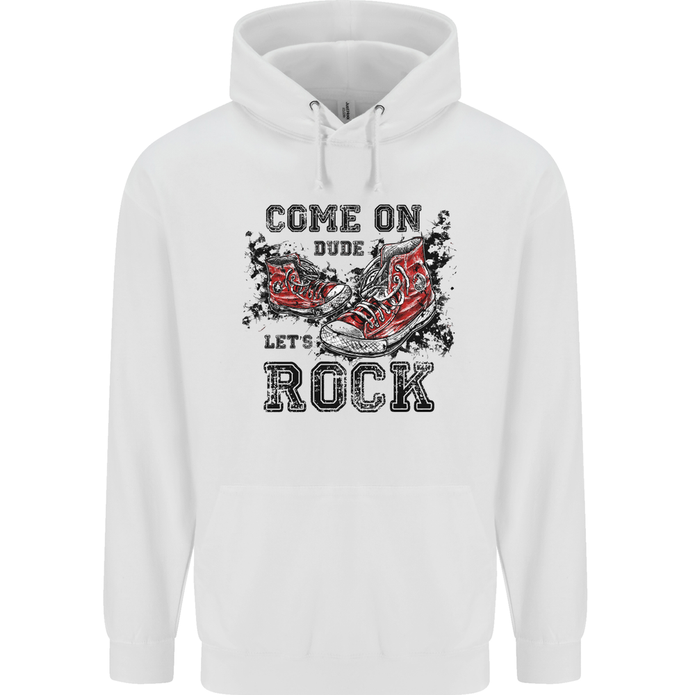 Come on Dude Lets Rock Trainers Mens 80% Cotton Hoodie