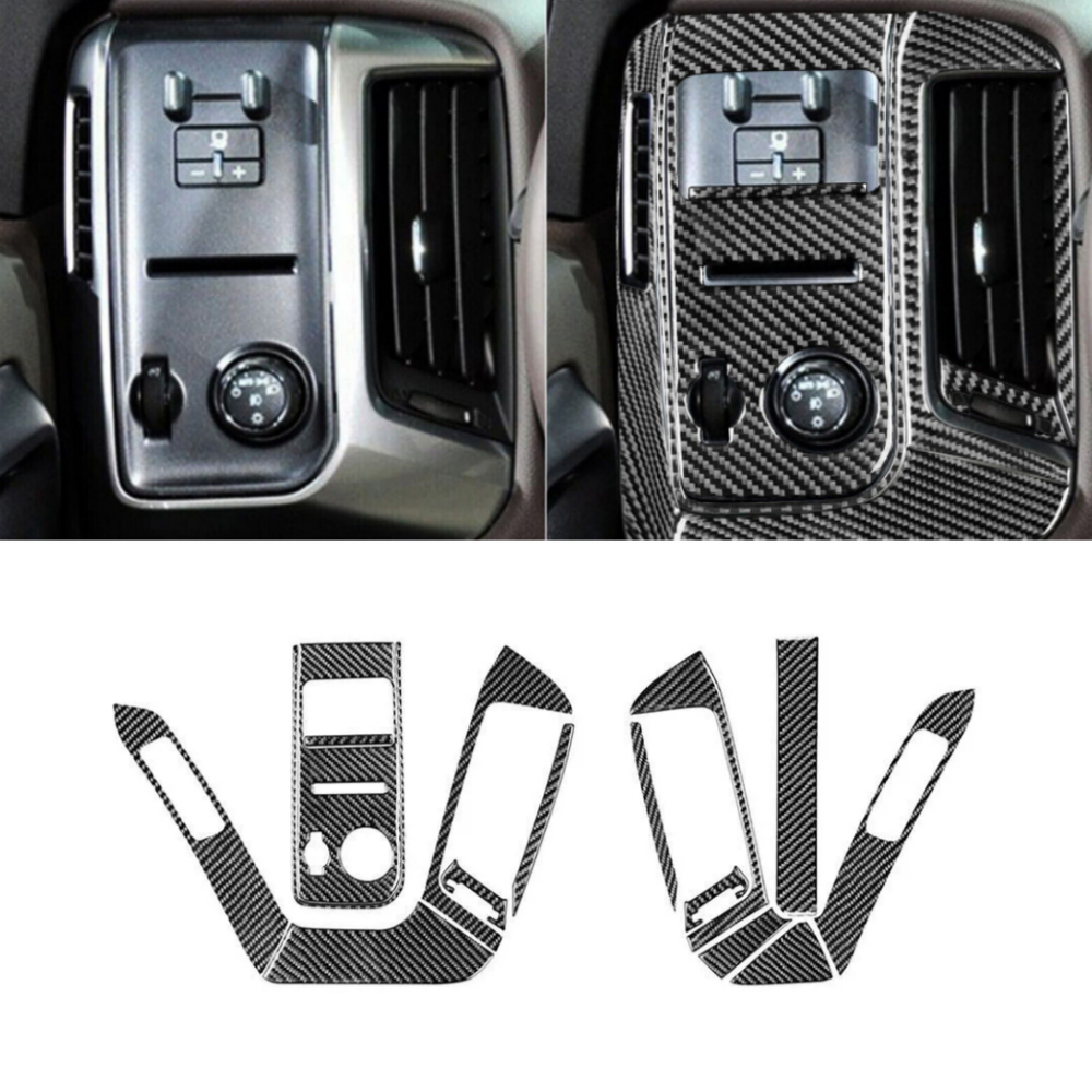 14Pcs Carbon Fiber Side Air Vent Cover For Silverado GMC SIERRA 2014-2018 Type C