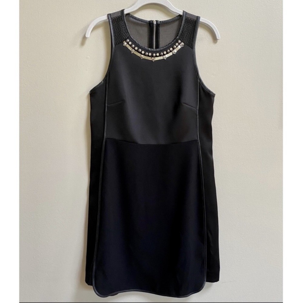 Rebecca Taylor Black Embellished Modern Dress Size 6 NWT
