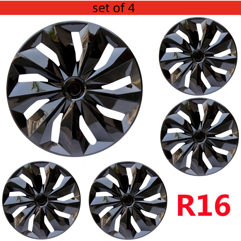 4-Piece Universal 16-Inch Snap-Fit ABS Hubcaps for Cars SUVs Trucks