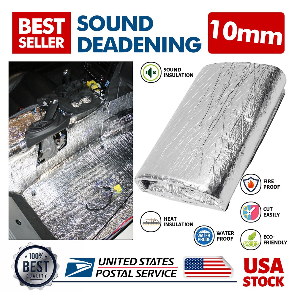 10mm Thick Car Floor Roof Door Heat Sound Deadener Insulation Mat Self-adhesive