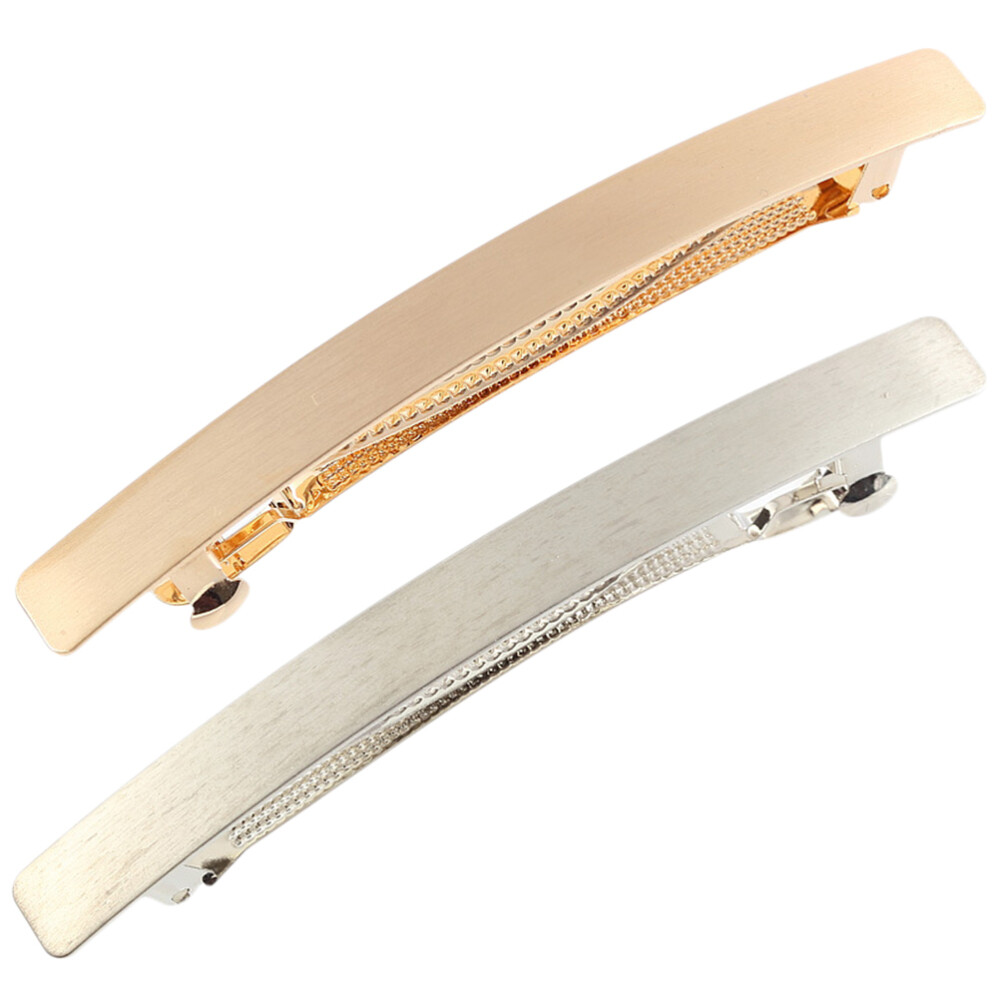 4 Pcs Automatic Hair Clip Accessories for Teen Girls Alloy Barrettes Pin