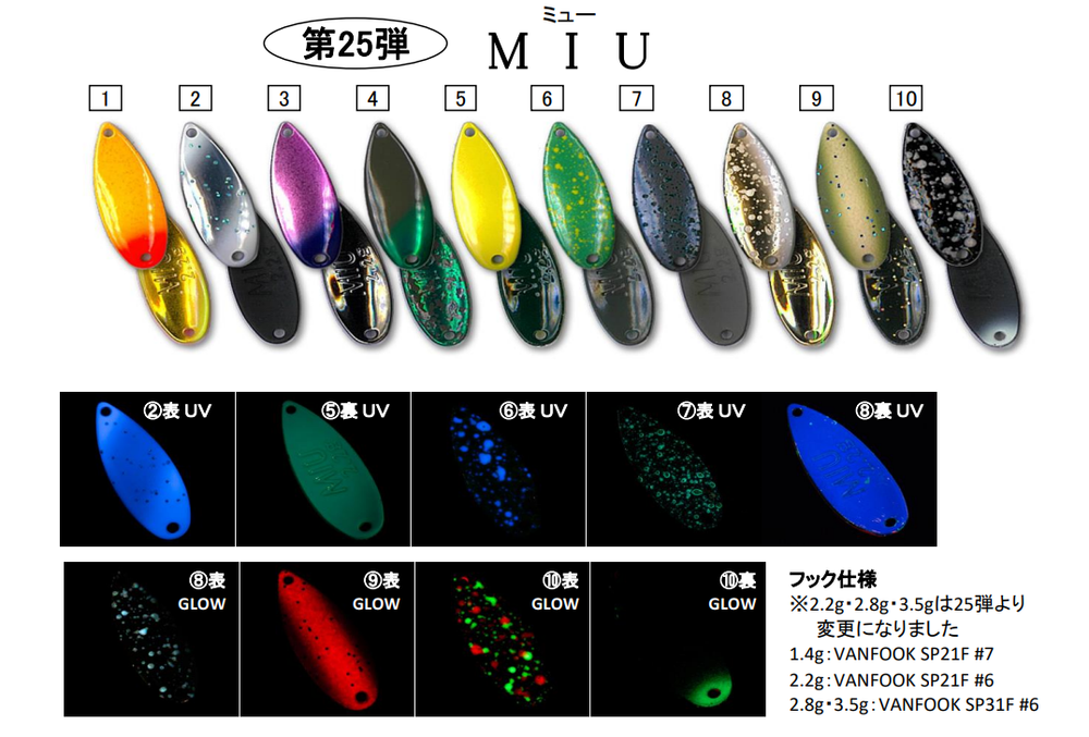FOREST MIU 3.5g Trout Spoon 2025 Limited Color