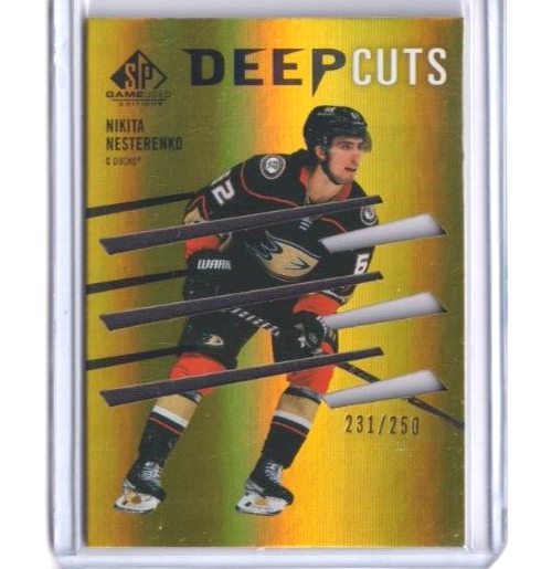 2023-24 UD SPGU Nikita Nesterenko Deep Cuts 250 Anaheim Ducks Hockey Card