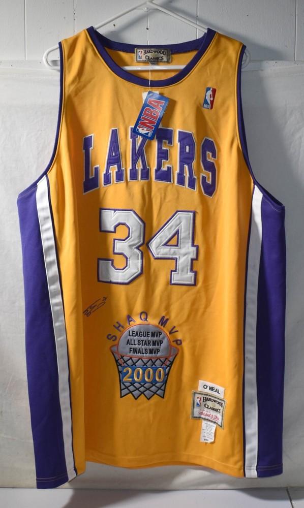 NWT Mitchell & Ness Shaquille O'Neal Lakers Hardwood Classics Jersey 2XL $620