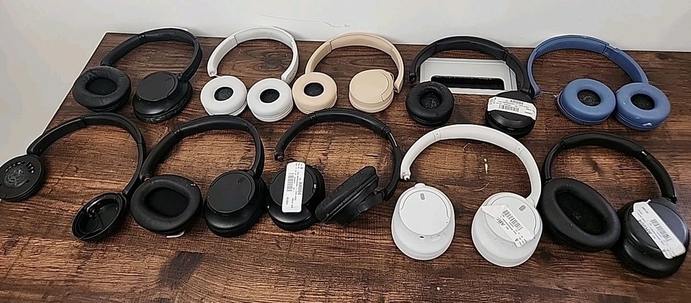 Sony Over-Ear Headphones Bundle Lot of 10 For Parts or Repair