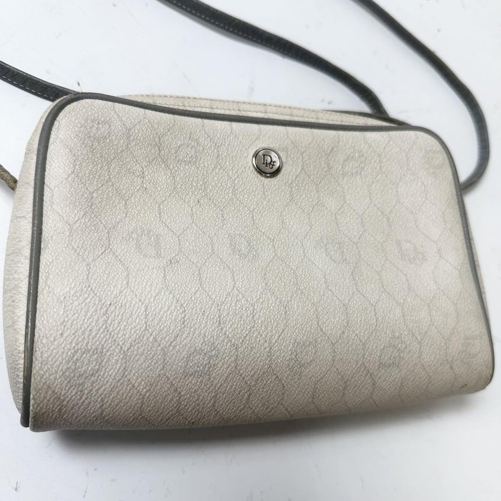 Dior Honeycomb PVC Shoulder Bag in White Authentic Imported From Japan