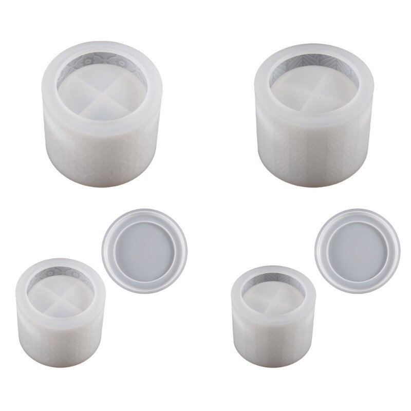 Embossed Pattern Storage Container Mold Resin Casting Molds for DIY Jewelry Box