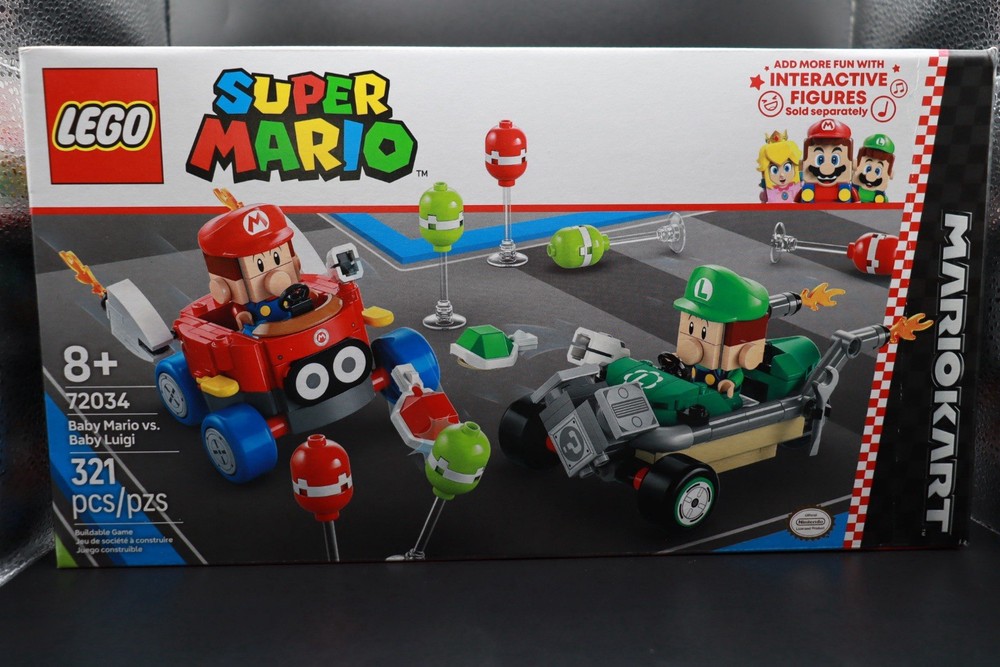 LEGO Super Mario Kart Baby, Mario vs. Baby Luigi Collectible Building Toy Set
