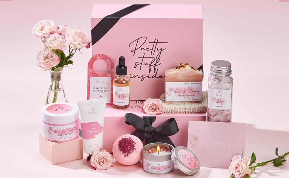 Spa Gifts for Women Valentines Day Gifts Bath Gift Baskets Relaxing Spa Self Car
