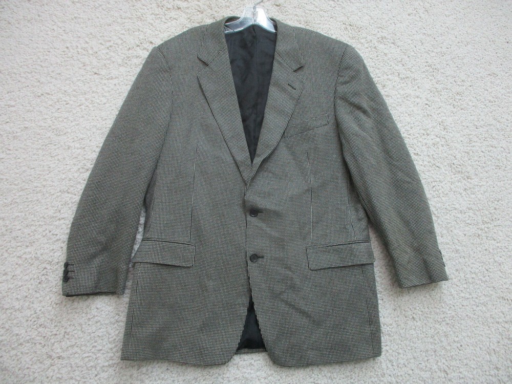 Ermenegildo Zegna Blazer L Mens Gray Sport Coat Silk Wool Blend Soft Pocket Mens