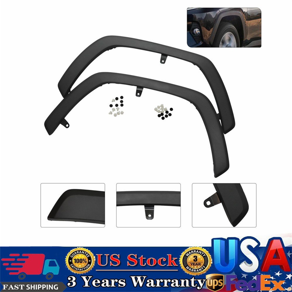 2Pcs Front Fender Wheel Well Flare Arch Molding For Toyota Rav4 2019 2020 2021