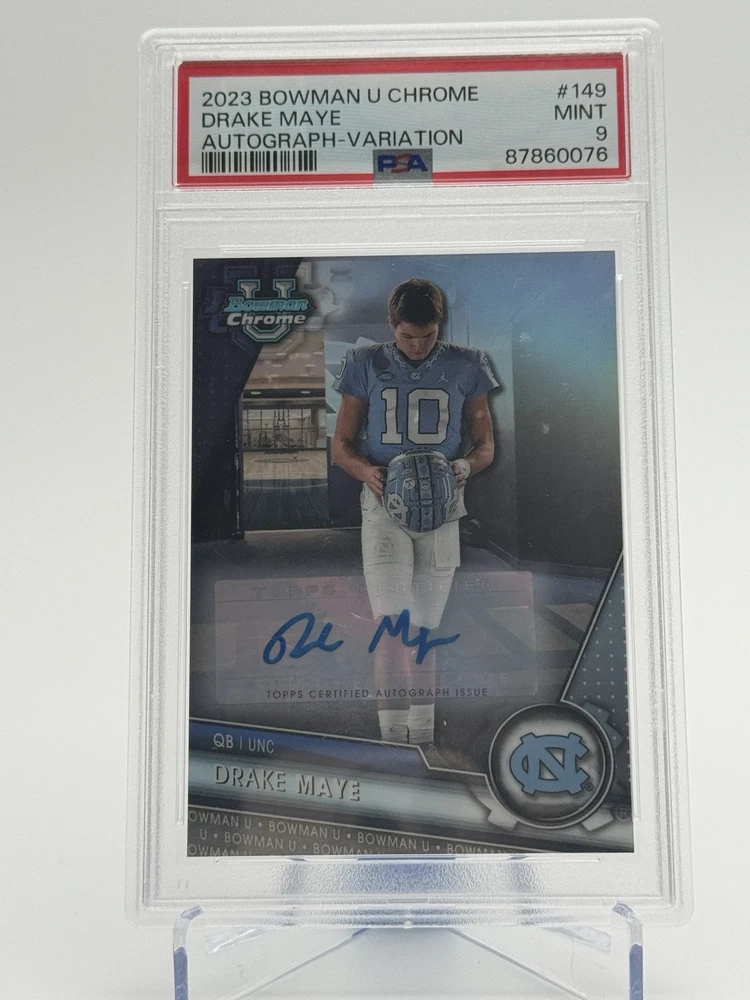 2023 Bowman Chrome Drake Maye #149 Image Variation Autograph RC /25